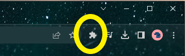 the extension button on Chrome