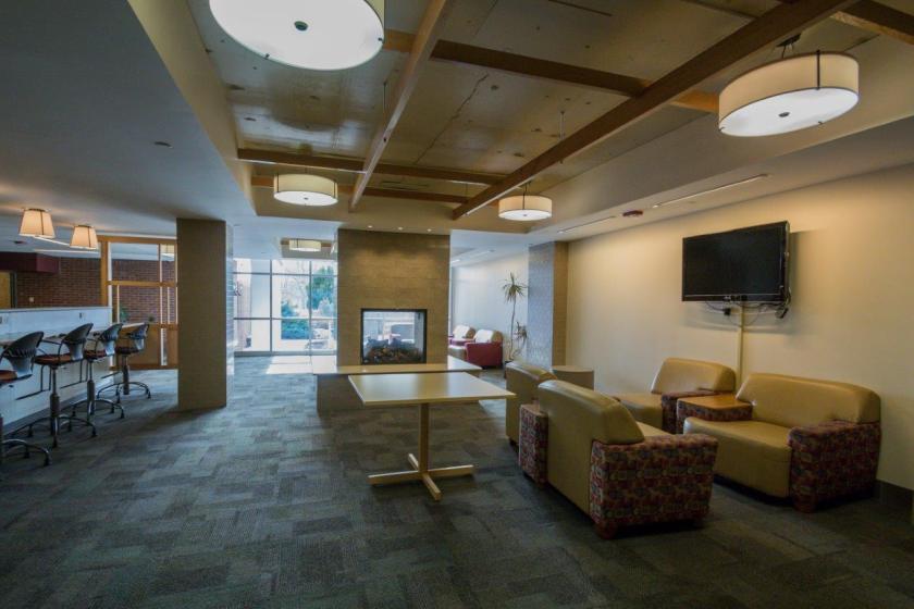 Centennial Towers TV lounge